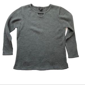 One Step Up Gray Keyhole Sweater Plus 1X NEW